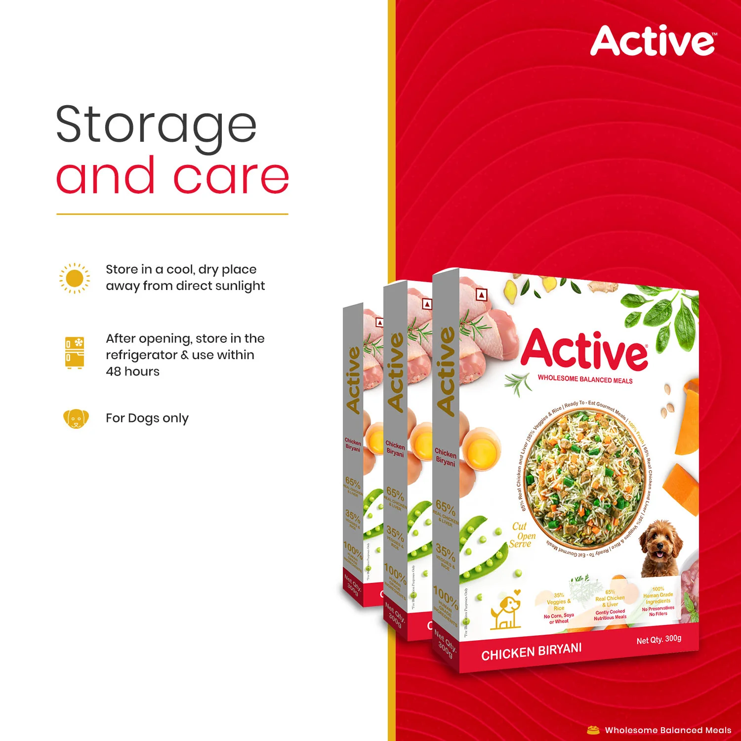 Active Chicken and Mutton & Biryani Fresh Food for Dogs Combo - Image 13