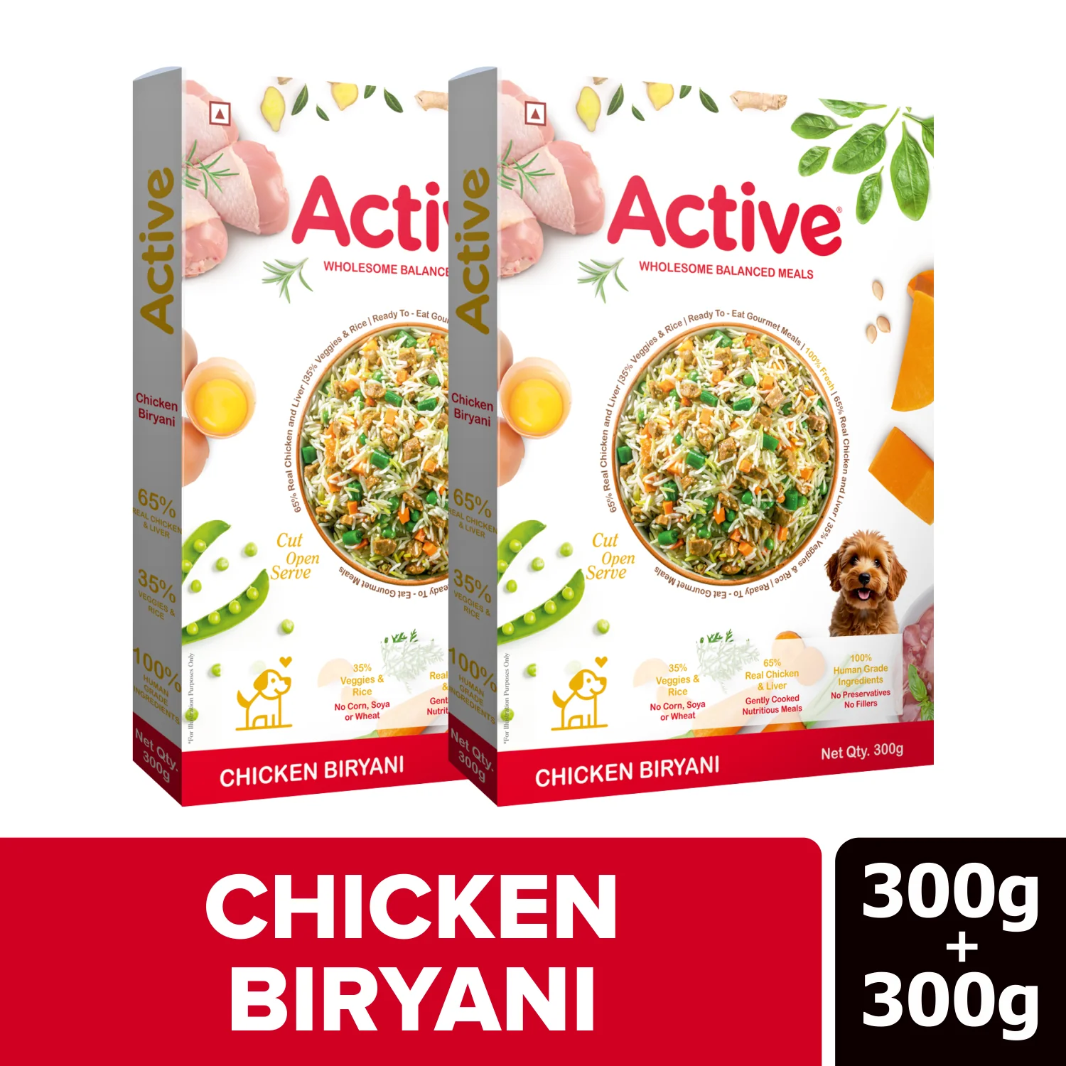 Active Chicken and Mutton & Biryani Fresh Food for Dogs Combo - Image 8