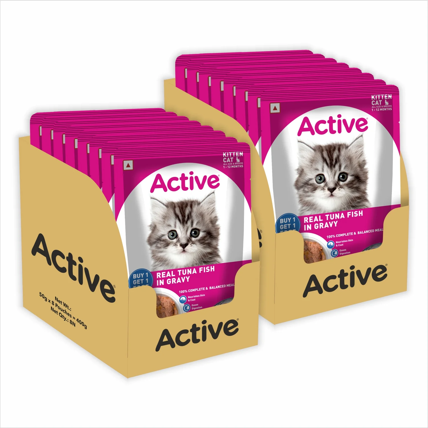 Active Real Tuna Fish in Gravy Kitten Cat Wet Food (Buy 1 Get 1) - Image 2