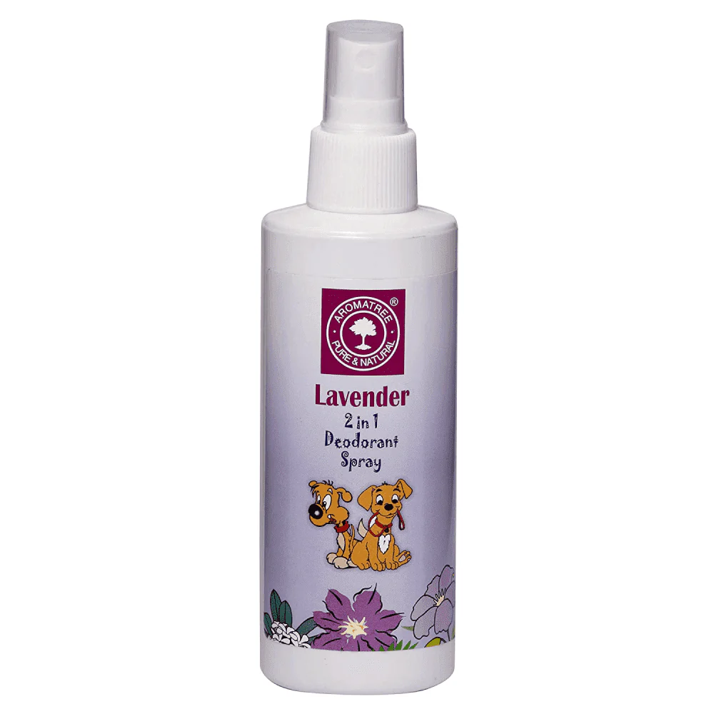 AromaTree Lavender Fragrance 2 in 1 Deodorant Spray for Dogs and Cats