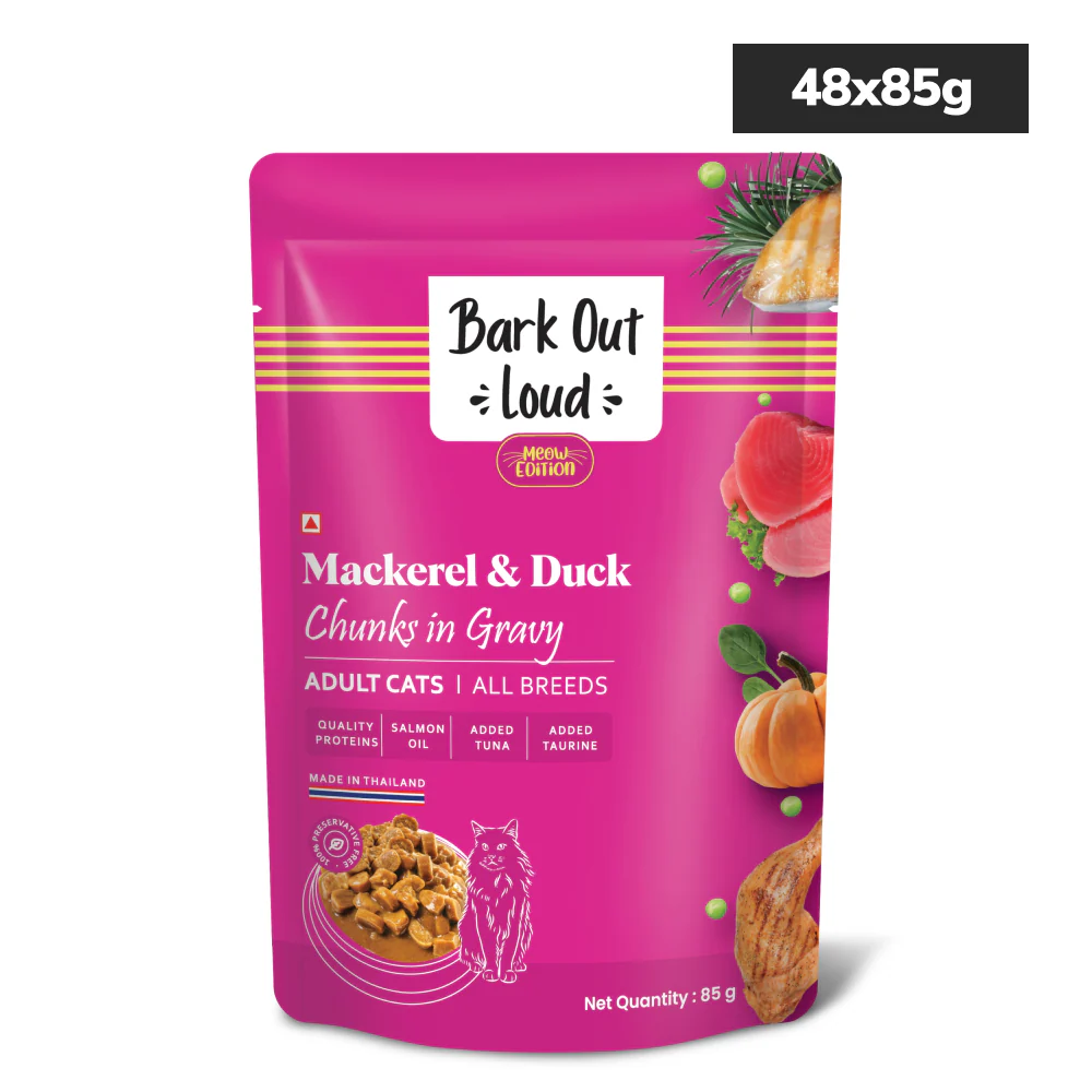 Bark Out Loud Mackerel & Duck Chunks Gravy Adult Cat Wet Food - Image 7