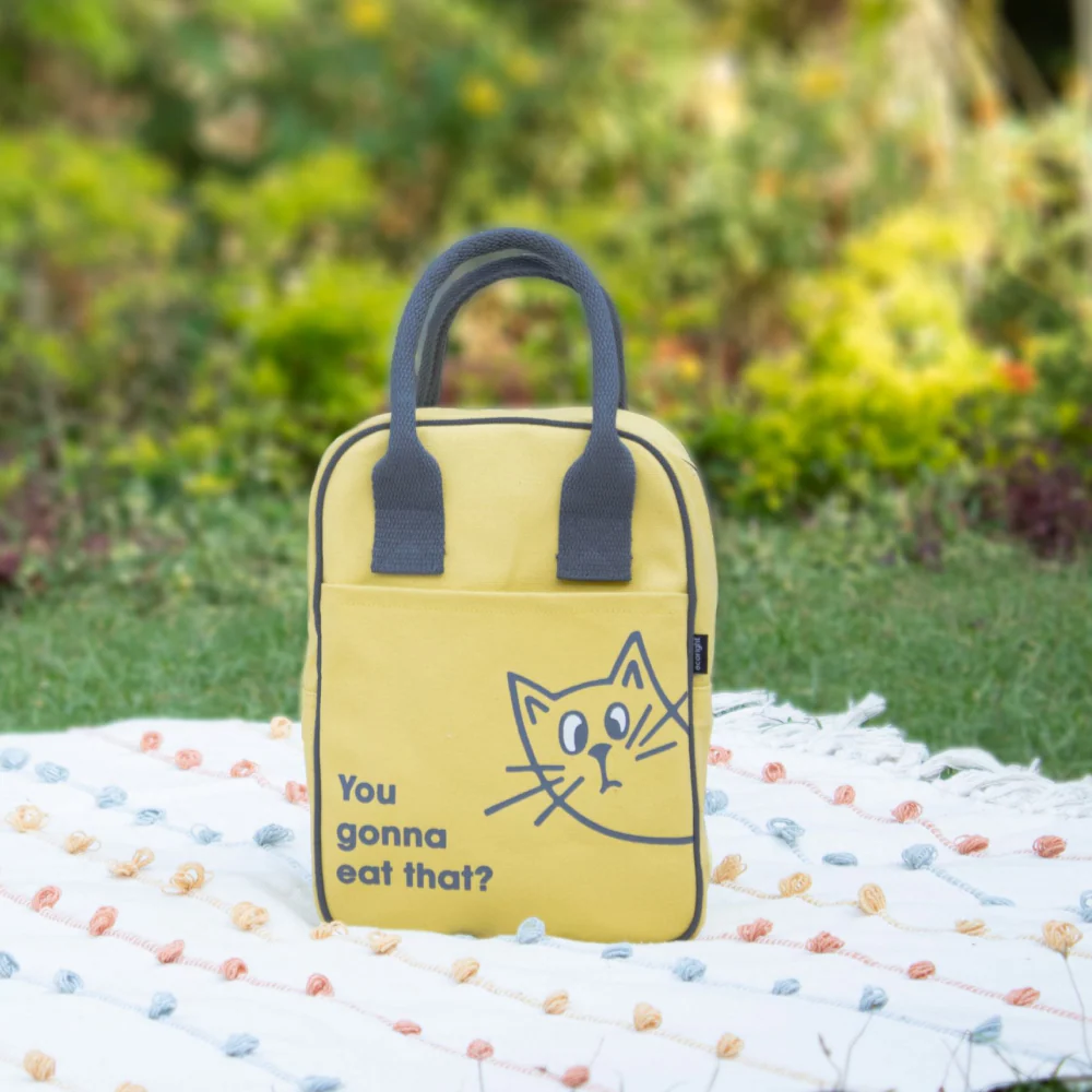 EcoRight Curious Cat Lunch Bag (Yellow) - Image 2