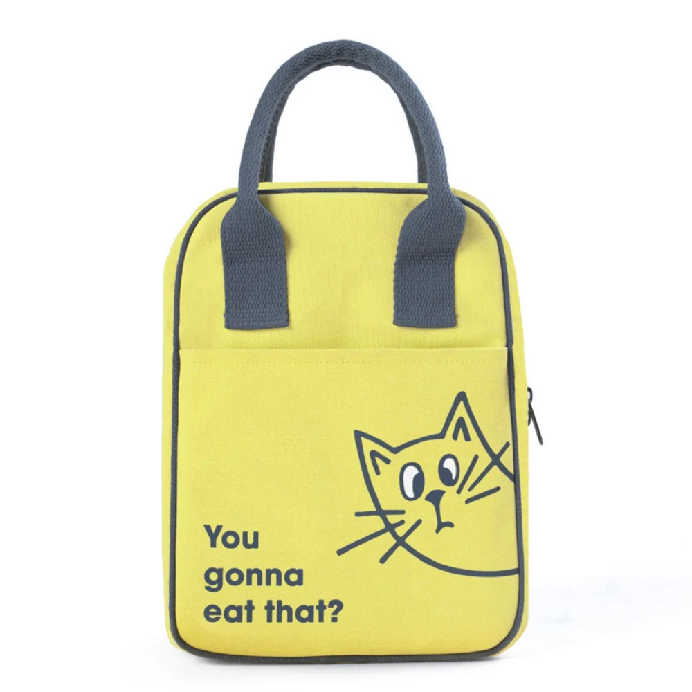 EcoRight Curious Cat Lunch Bag (Yellow) - Image 4