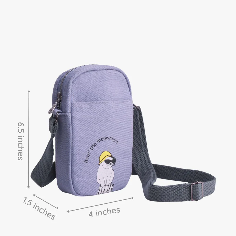 EcoRight Meowment Phone Bag (Purple) - Image 3