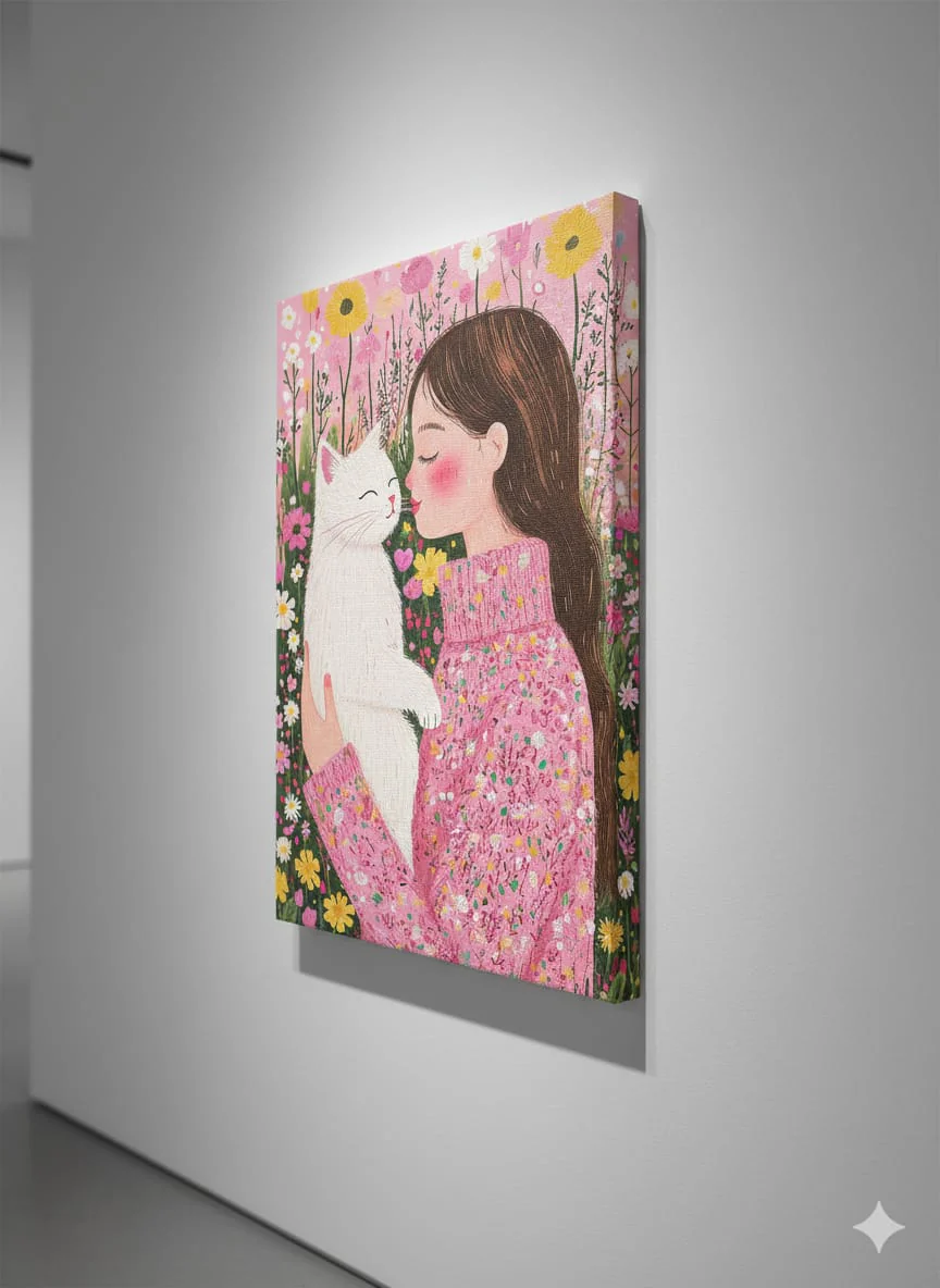 EverythingBoho Cat Mom Wall Art (White) - Image 4