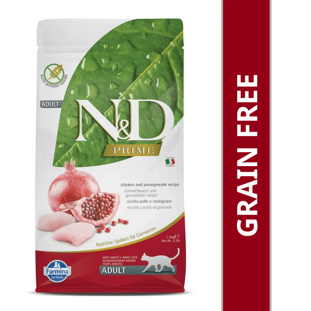 Farmina N&D Prime Chicken & Pomegranate Grain Free Adult Cat Dry Food - Image 3
