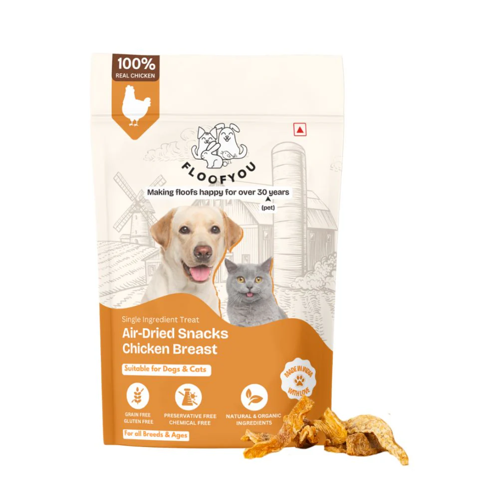 FloofYou Air Dried Chicken Breast Jerky Dogs and Cats Treat