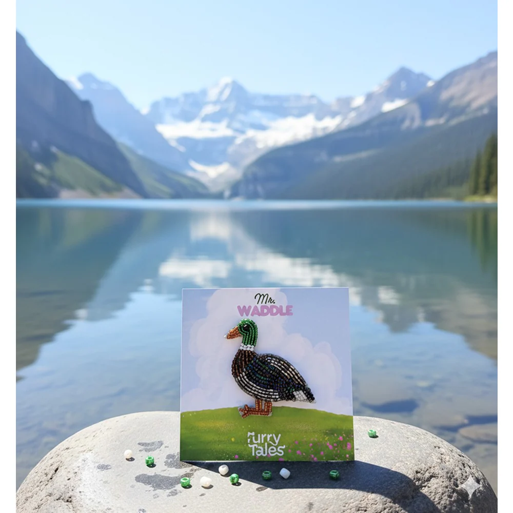 Furry Tales Mr. Waddle Duck Handcrafted Brooch