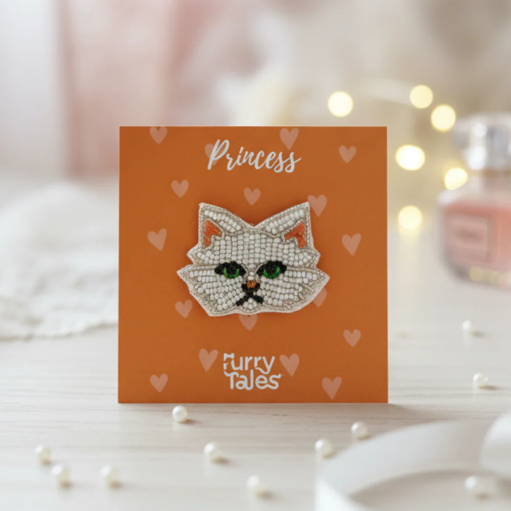 Furry Tales Princess Cat Handcrafted Brooch
