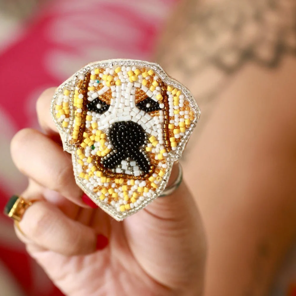 Furry Tales Romeo Labrador Handcrafted Brooch