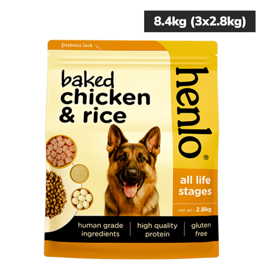 Henlo Baked Chicken & Rice Adult and Puppy Gluten free Dog Dry Food | 100% human grade ingredients - Image 10