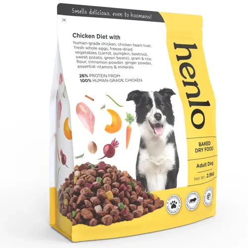 Henlo Chicken & Veg Baked Dry Food for Adult Dogs | 100% Human Grade Ingredients - Image 3