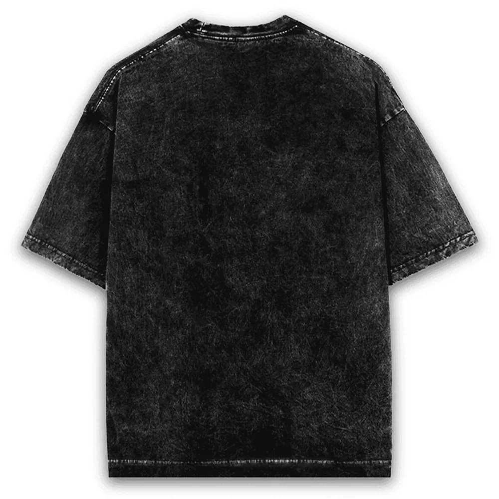 Hoomans Dogs > People Acid Wash T Shirt for Men and Women (Black) - Image 3