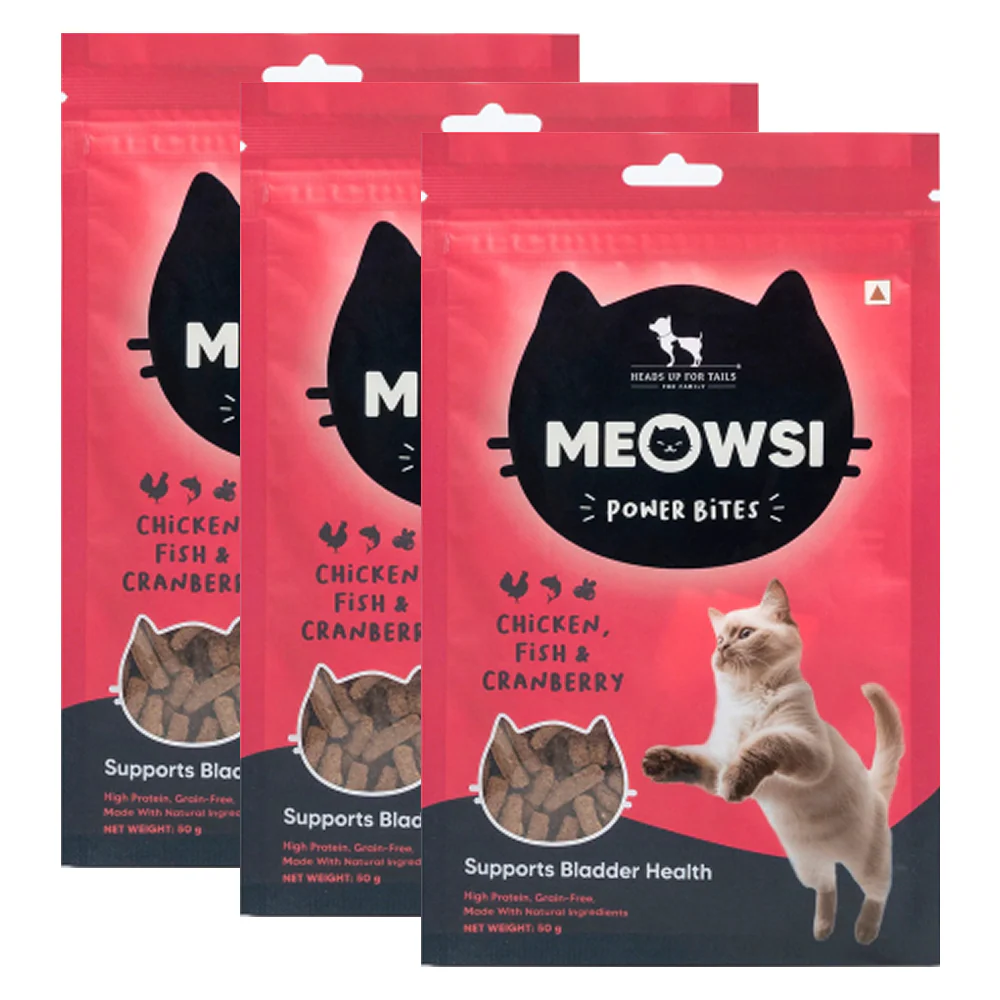 HUFT Meowsi Grain Free Chicken, Fish & Cranberry Power Bites Cat Treats - Image 10