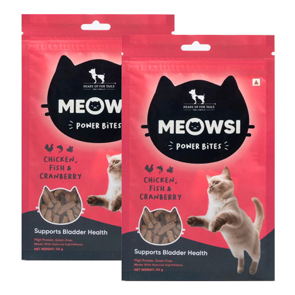 HUFT Meowsi Grain Free Chicken, Fish & Cranberry Power Bites Cat Treats - Image 9