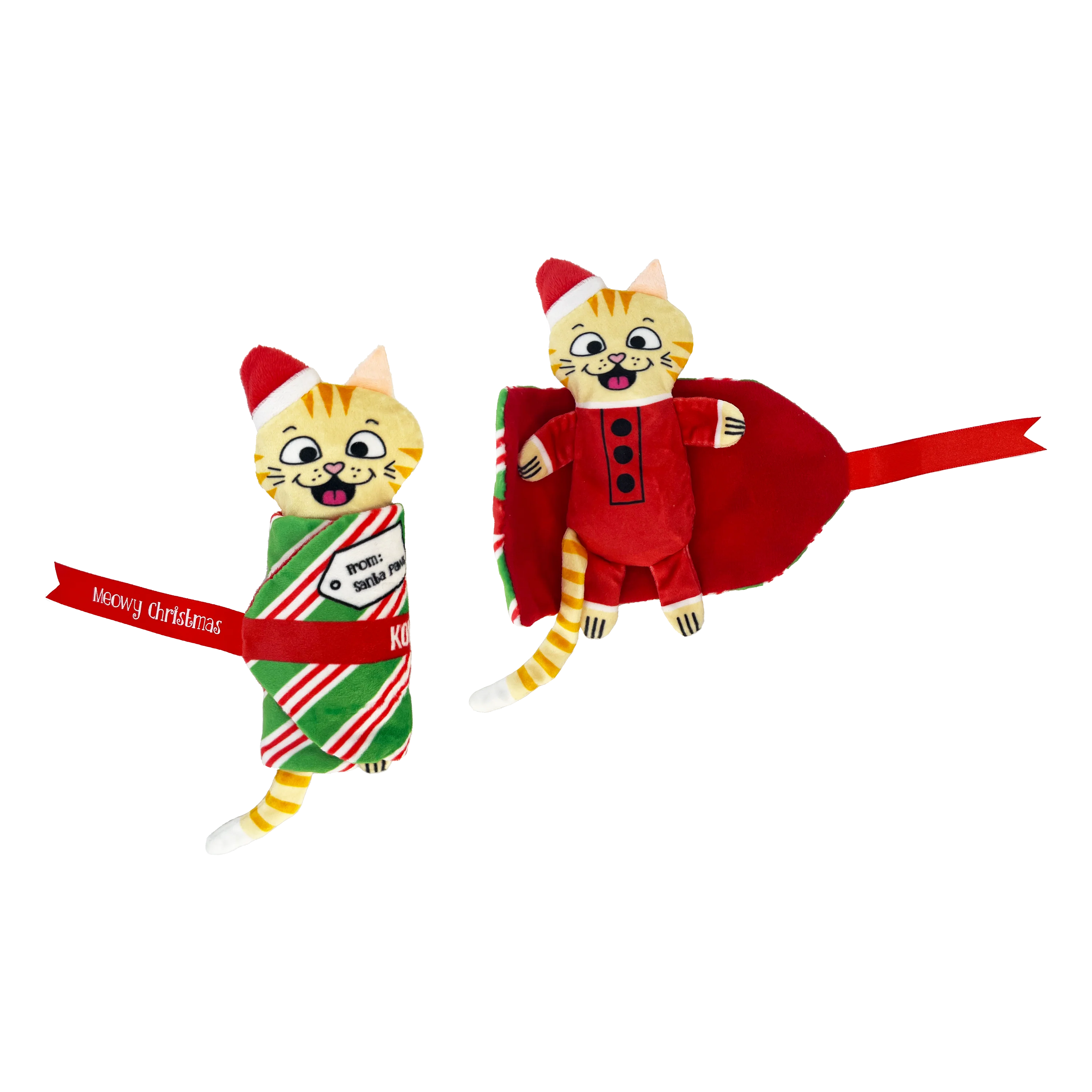 Kong Pull A Partz Present Toy for Cats (Red & Yellow)