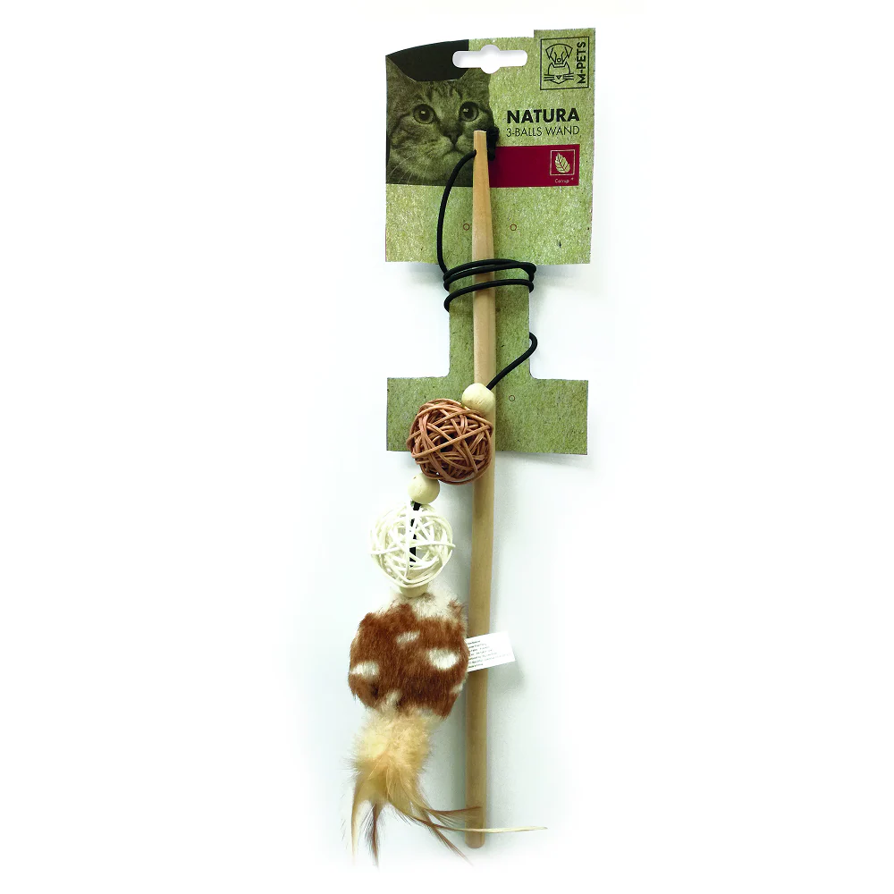 M Pets Natura 3 Ball Wand Toy for Cats