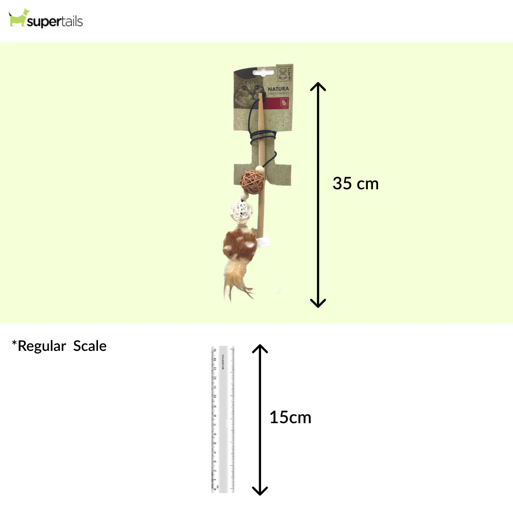 M Pets Natura 3 Ball Wand Toy for Cats - Image 2