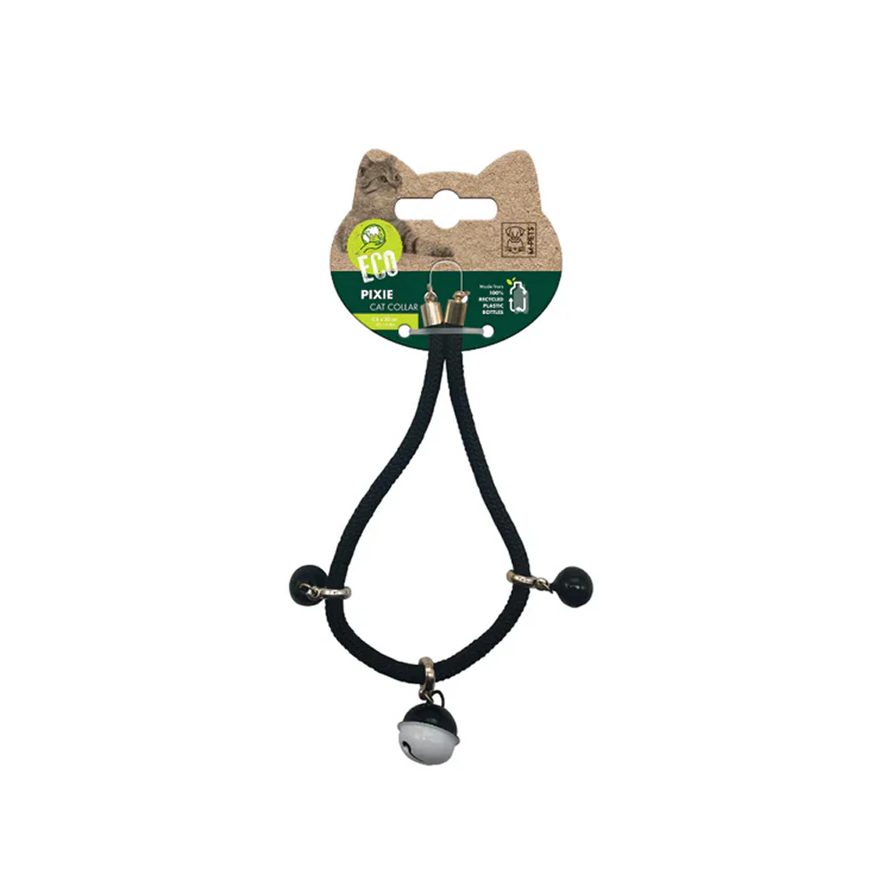 M Pets Pixie Eco Collar for Cats (Black)