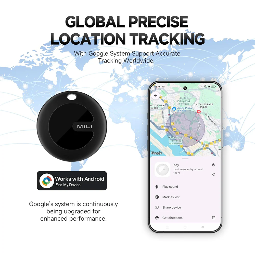 Mitag Go Anti Loss Device with Keychain Tracker (Black) | Android - Image 6
