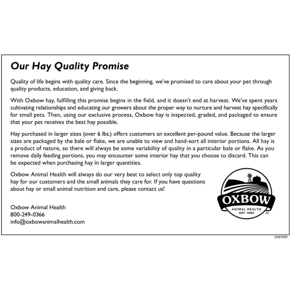 Oxbow Western Timothy Hay and Vitapol Economic Food for Rabbits and Guinea Pigs Combo - Image 5