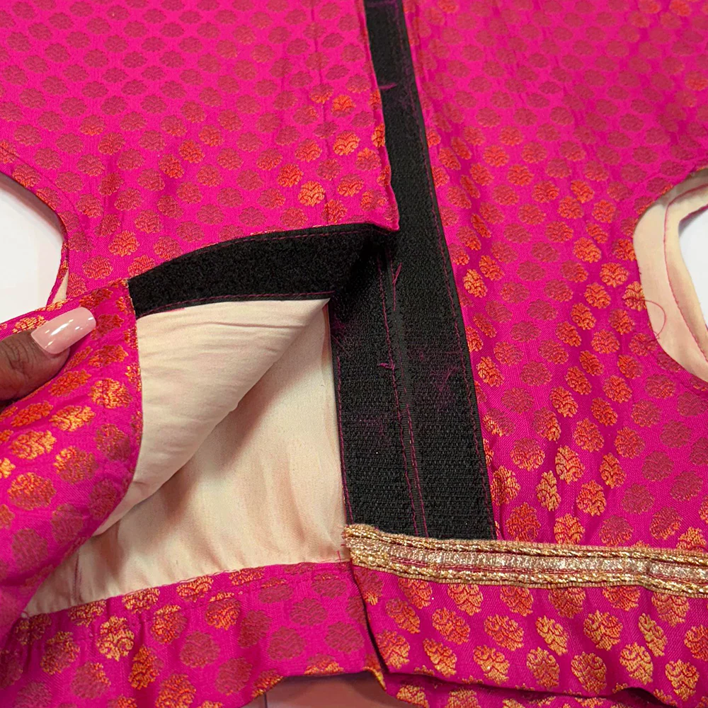 Pawsindia Traditional Royal Brocade Kurta for Dogs (Pink) - Image 6