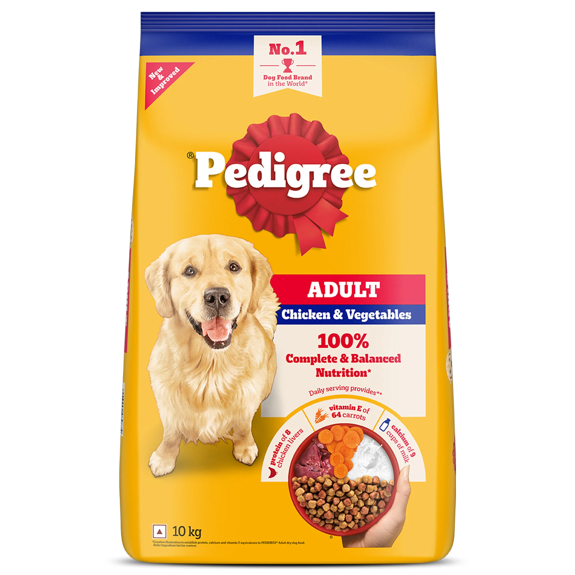 Pedigree Adult Dog Food Combo |Chicken & Vegetables Dry & Chicken & Liver Wet - Image 2