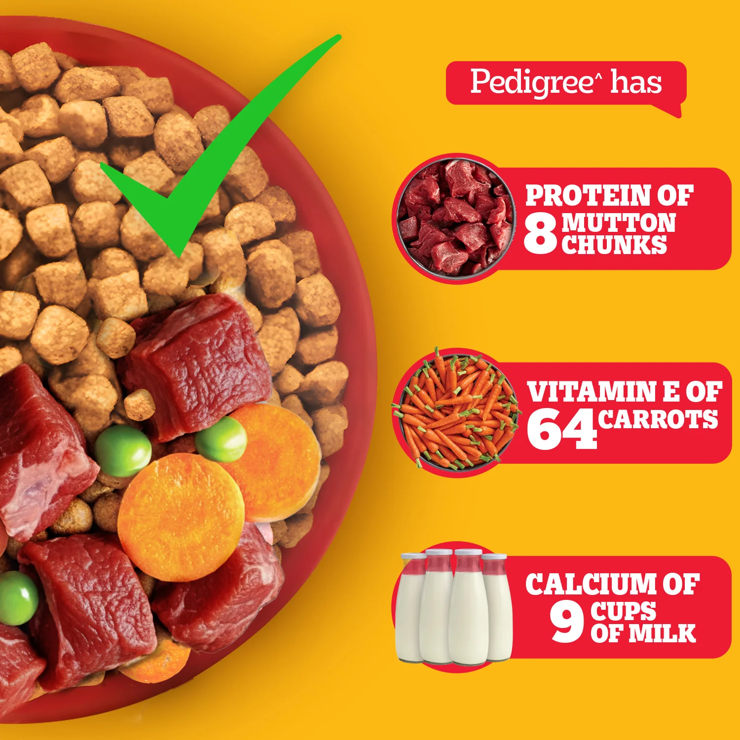 Pedigree Adult Dog Food Combo |Meat & Rice Dry & Chicken & Liver Wet - Image 6