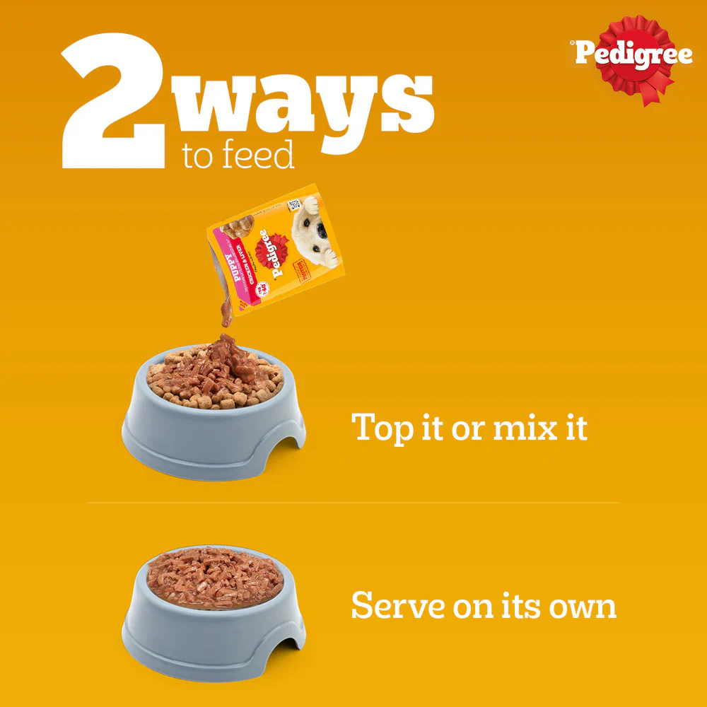 Pedigree Dog Food Combo |100% Vegetarian Dry & Chicken & Liver Wet - Image 36