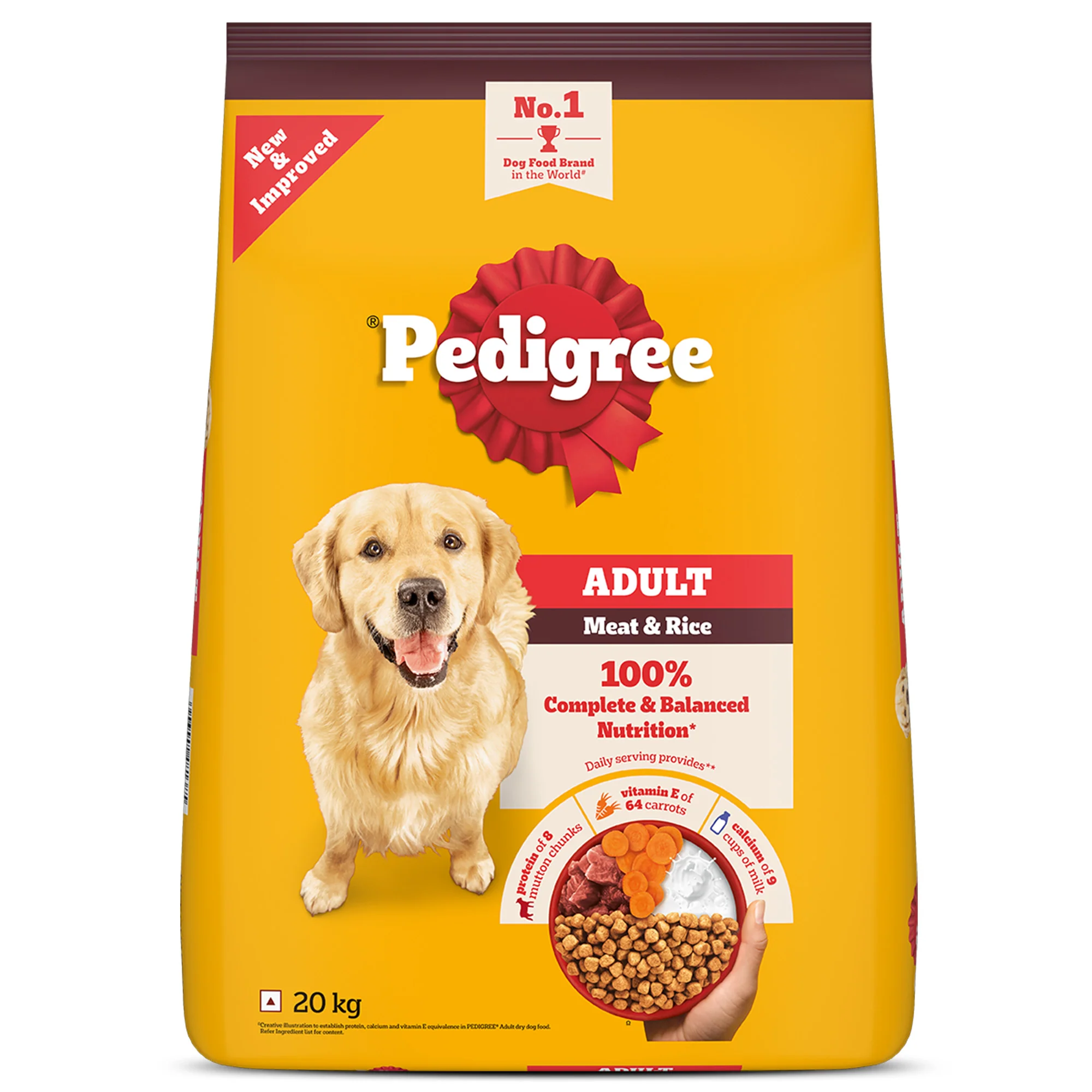 Pedigree Meat & Rice Adult Dog Dry Food