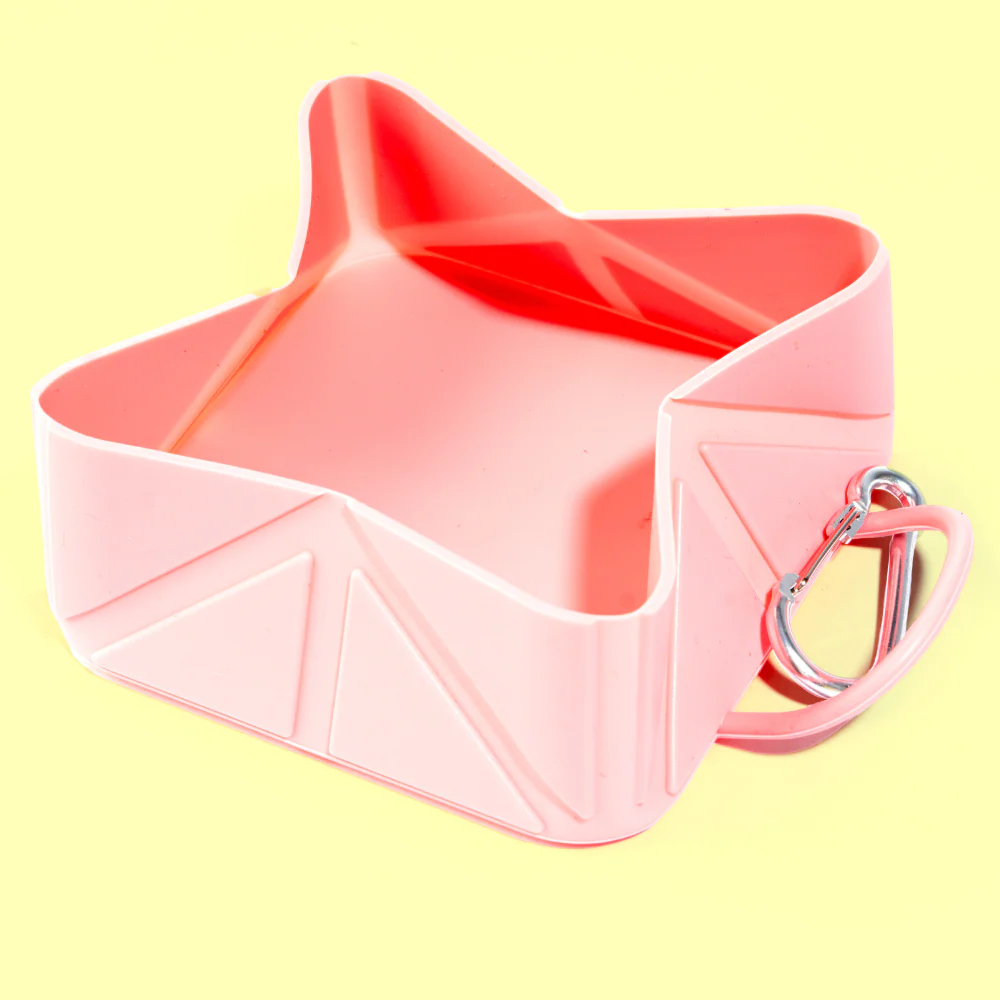 Pet Set Go Foldable Square Bowl for Dogs (Pink) - Image 5