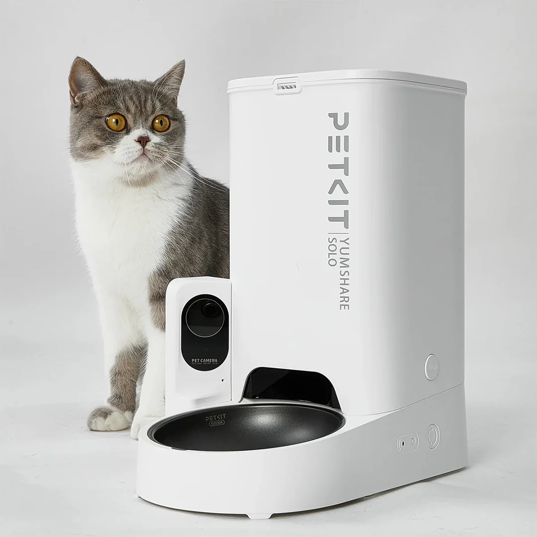 Petkit YumShare Solo Automatic 2.4G WiFi Food Dispenser with HD Camera for Dogs and Cats