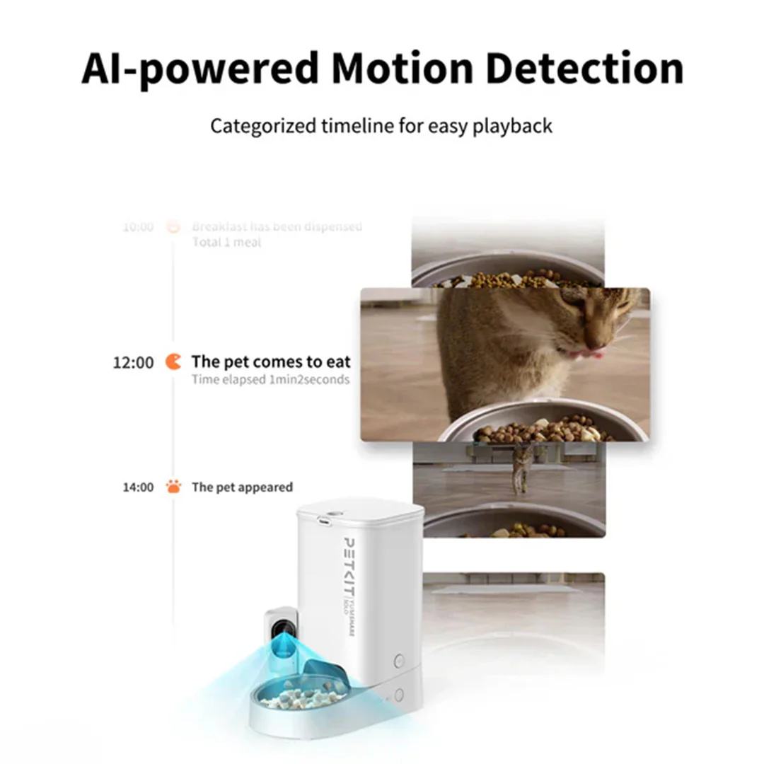 Petkit YumShare Solo Automatic 2.4G WiFi Food Dispenser with HD Camera for Dogs and Cats - Image 2