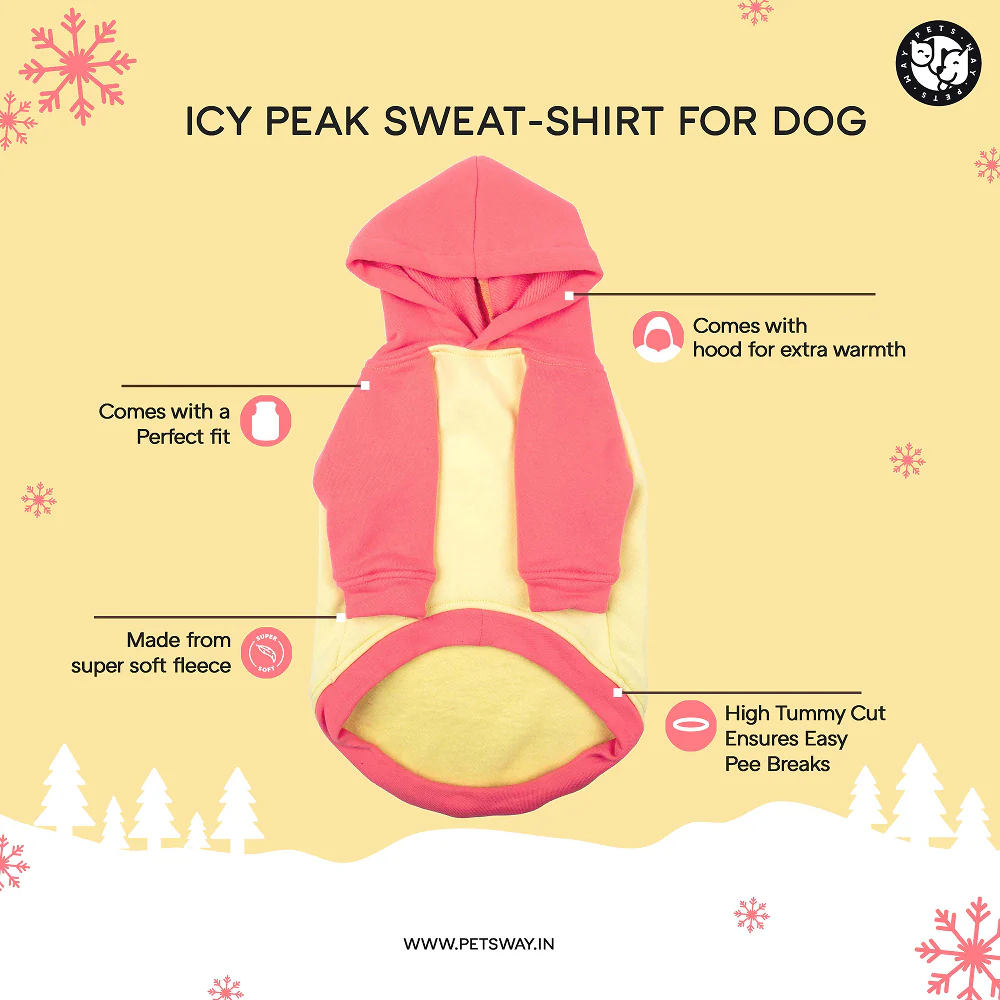 Pets Way Icy Peak Winter Sweatshirt for Dogs (Pink) - Image 6