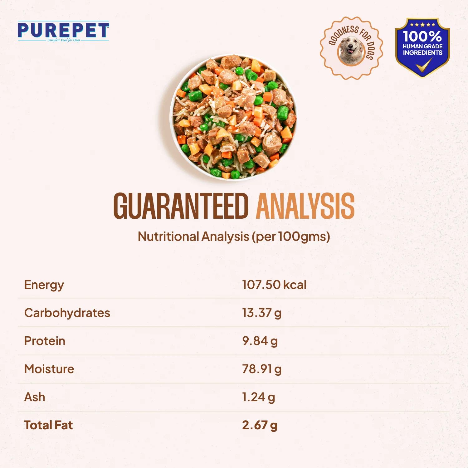 Purepet Chicken and Pumpkin Biryani Fresh Food for Dogs - Image 7