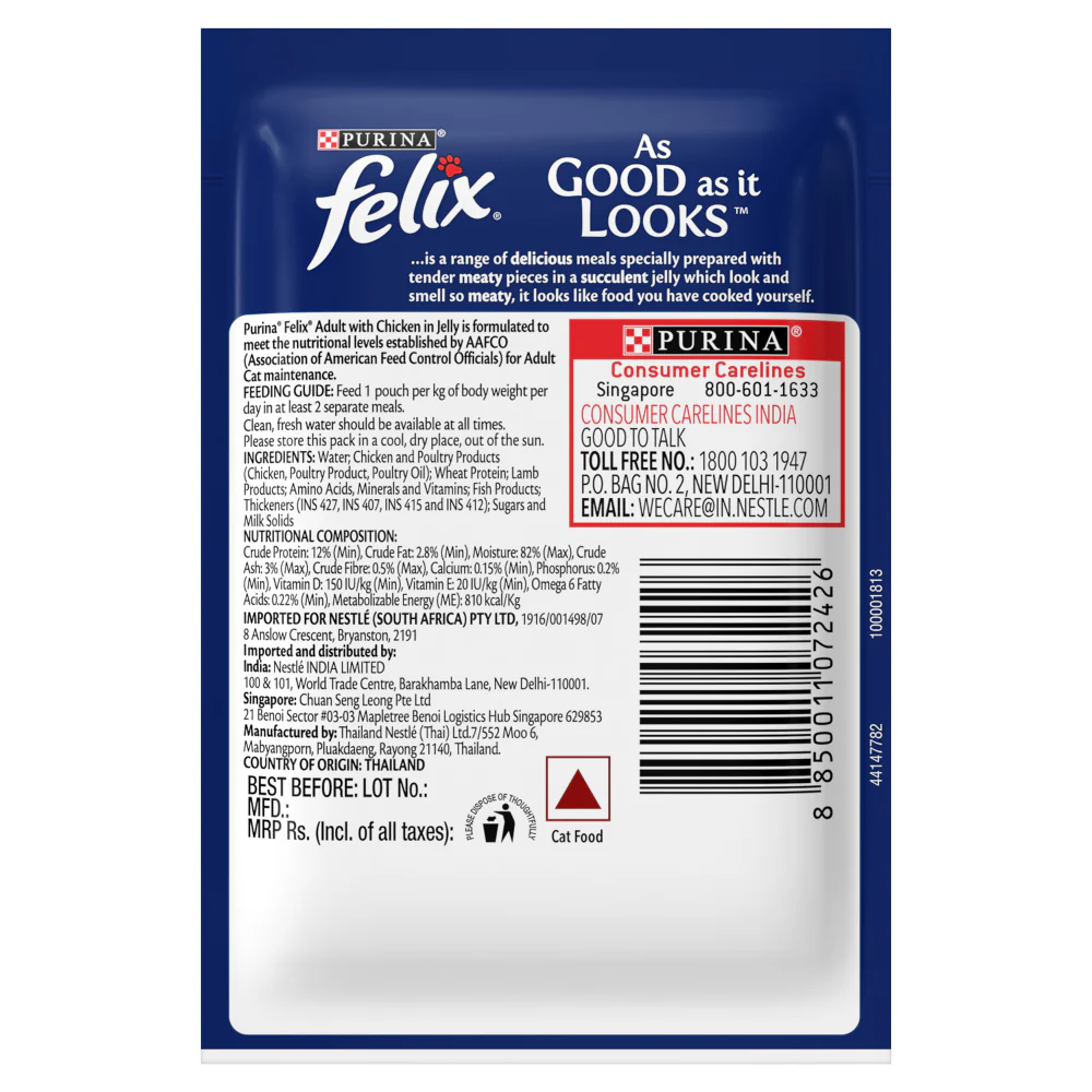 Purina Felix Chicken with Jelly Complete and Balanced Adult Cat Wet Food - Image 12