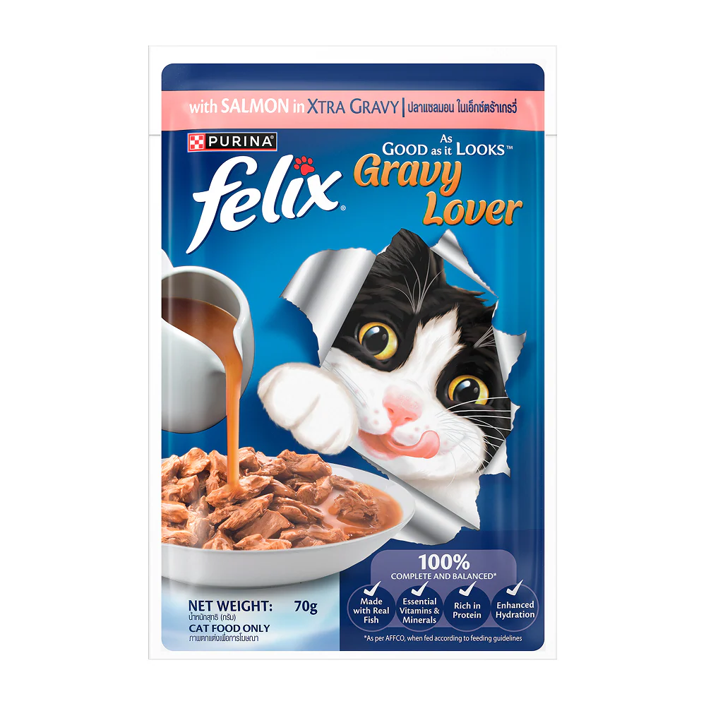 Purina Felix Gravy Lover Salmon Chunks Adult Complete and Balanced Cat Wet Food - Image 12