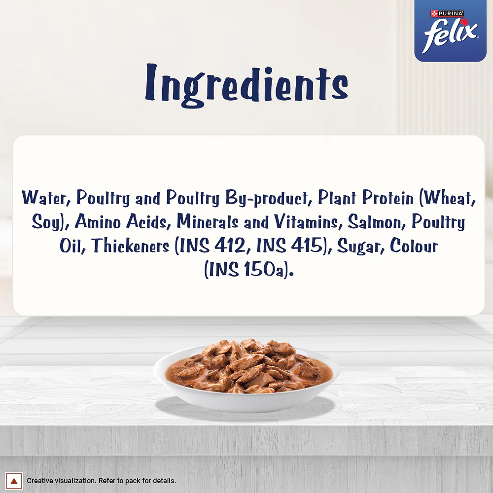 Purina Felix Gravy Lover Salmon Chunks Adult Complete and Balanced Cat Wet Food - Image 3