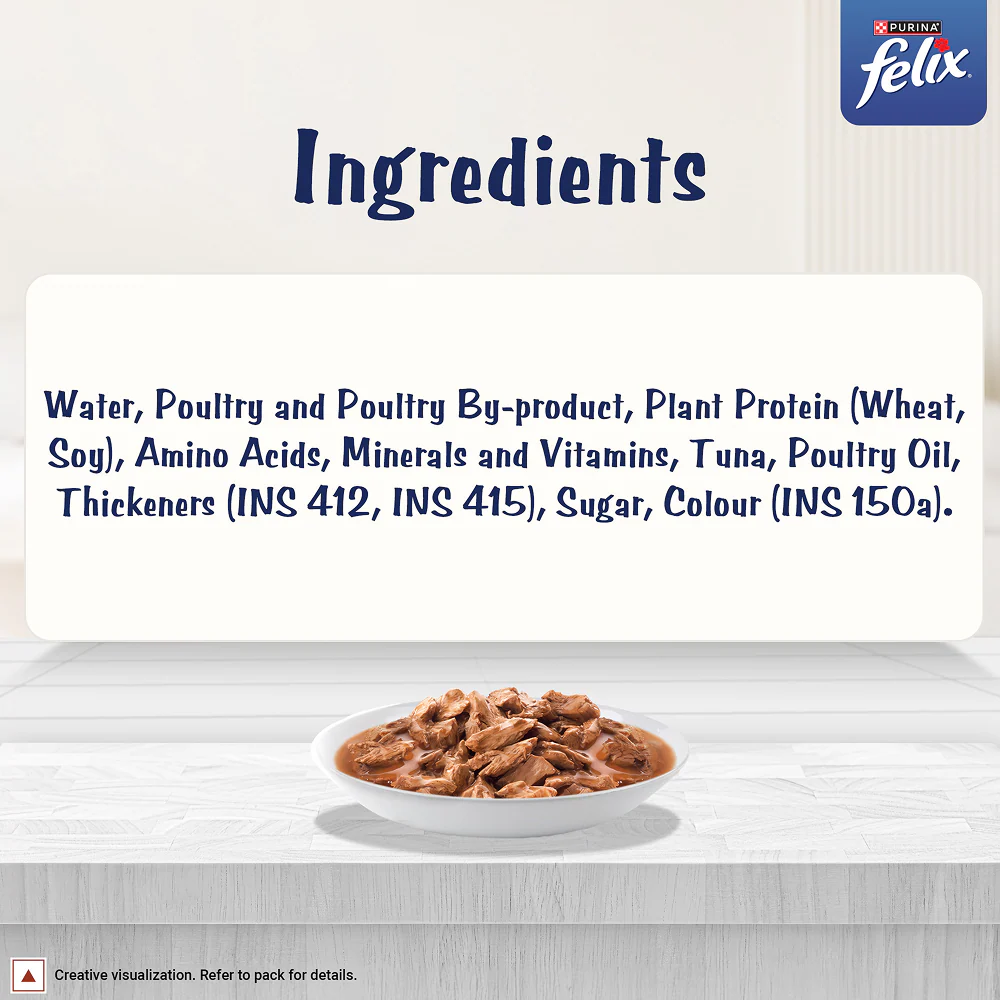 Purina Felix Gravy Lover Tuna Chunks Adult Complete and Balanced Cat Wet Food - Image 3