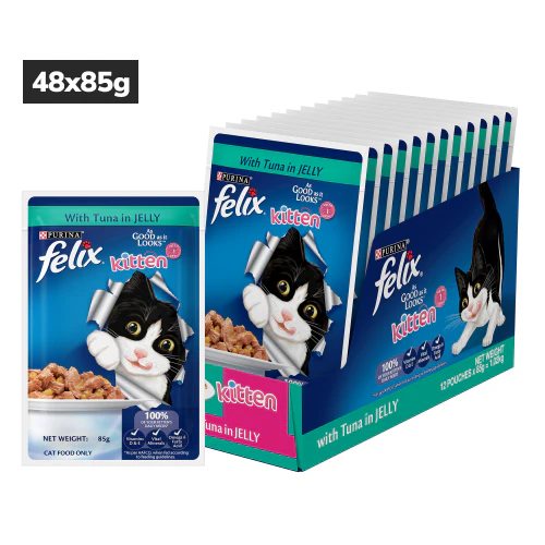 Purina Felix Tuna with Jelly Complete and Balanced Kitten Wet Food - Image 13