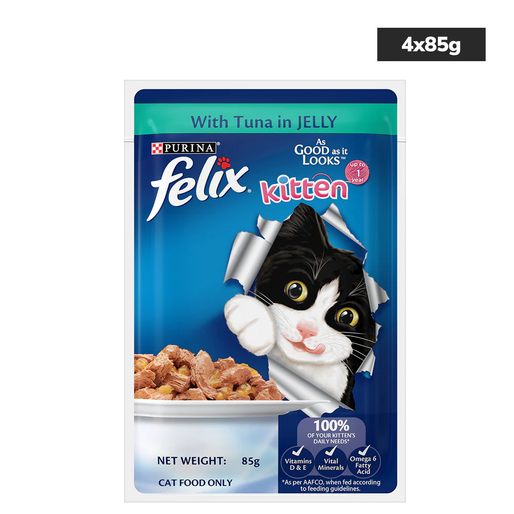 Purina Felix Tuna with Jelly Complete and Balanced Kitten Wet Food - Image 15