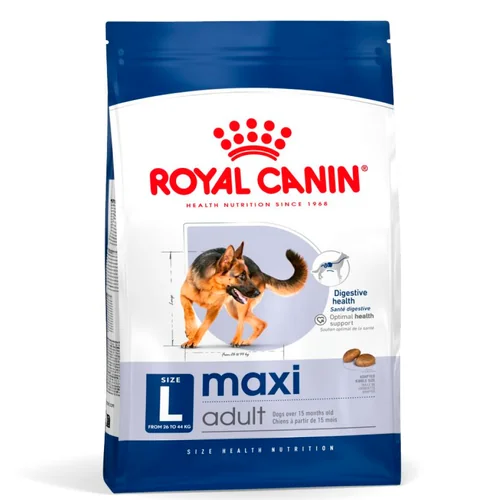 Royal Canin Maxi Adult Dog Dry Food (4kg) and Drontal Plus Tasty Dog Deworming Tablet (pack of 6 tablets) - Image 2