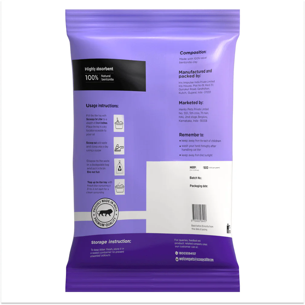 Scoopy Cat Litter | Lavender Scented | 100% Natural Indian Brown Sand - Image 3