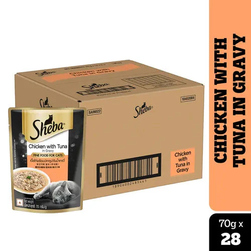Sheba Chicken With Tuna In Gravy Rich Premium Adult Fine Cat Wet Food - Image 3