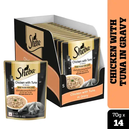 Sheba Chicken With Tuna In Gravy Rich Premium Adult Fine Cat Wet Food - Image 4