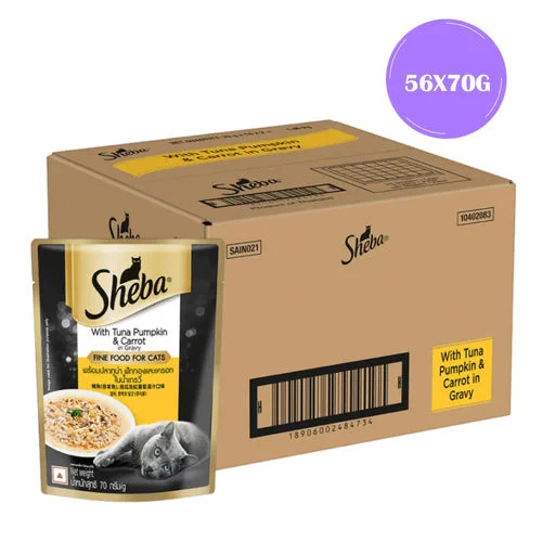 Sheba Tuna Pumpkin & Carrot In Gravy Rich Premium Adult Fine Cat Wet Food - Image 4