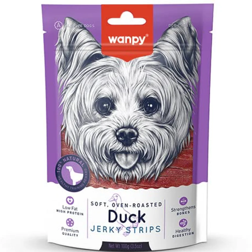FG-Wanpy Oven Roasted Soft Duck Jerky Strips Dog Treats