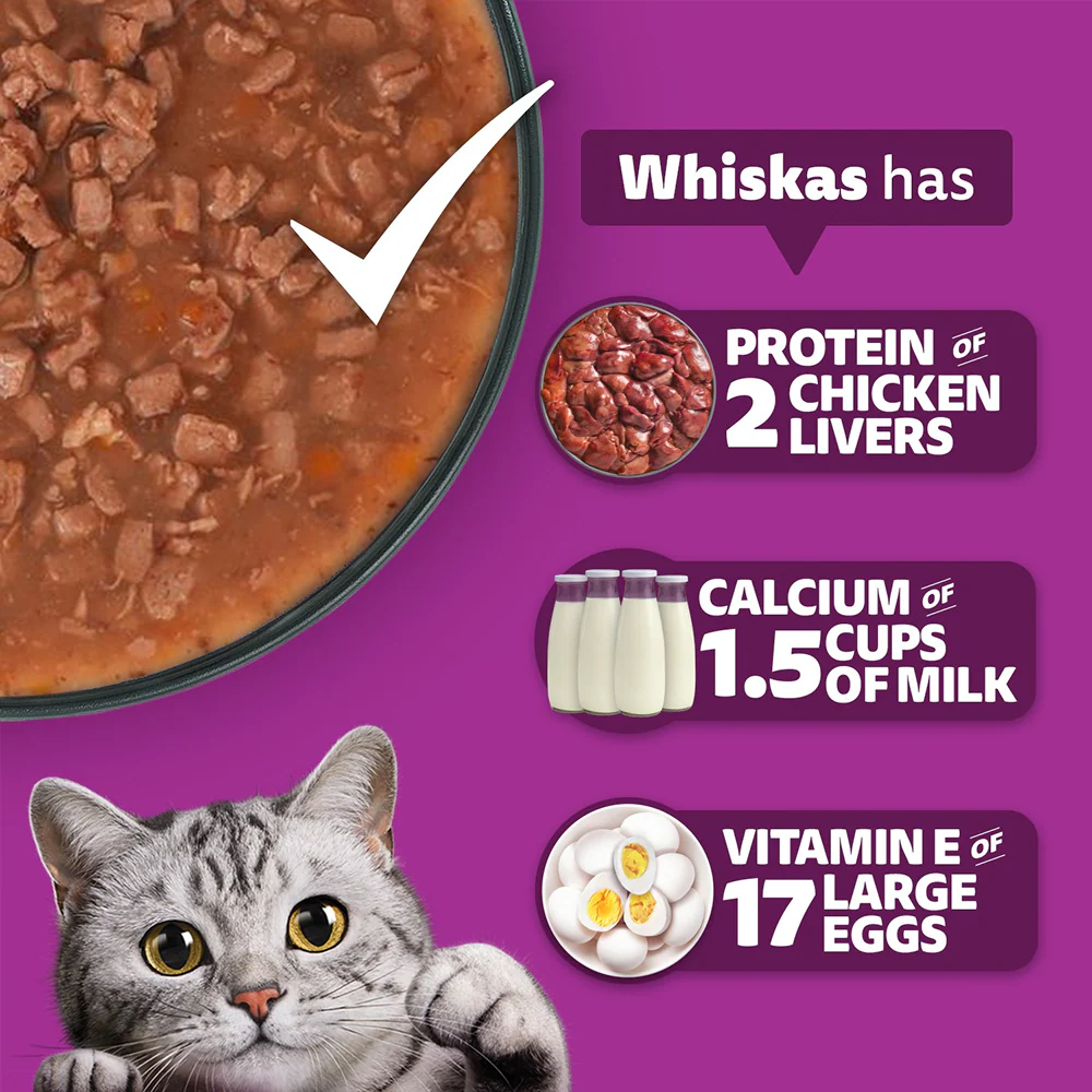 Whiskas Adult Wet Cat Food Combo |Chicken, Tuna & Seafood (Jelly & Gravy) - Image 30