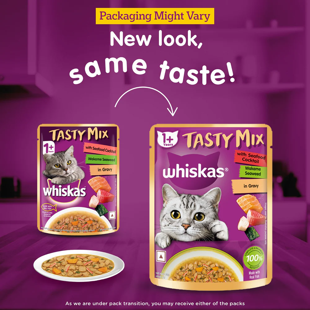 Whiskas Adult Wet Cat Food Combo |Chicken, Tuna & Seafood (Jelly & Gravy) - Image 39