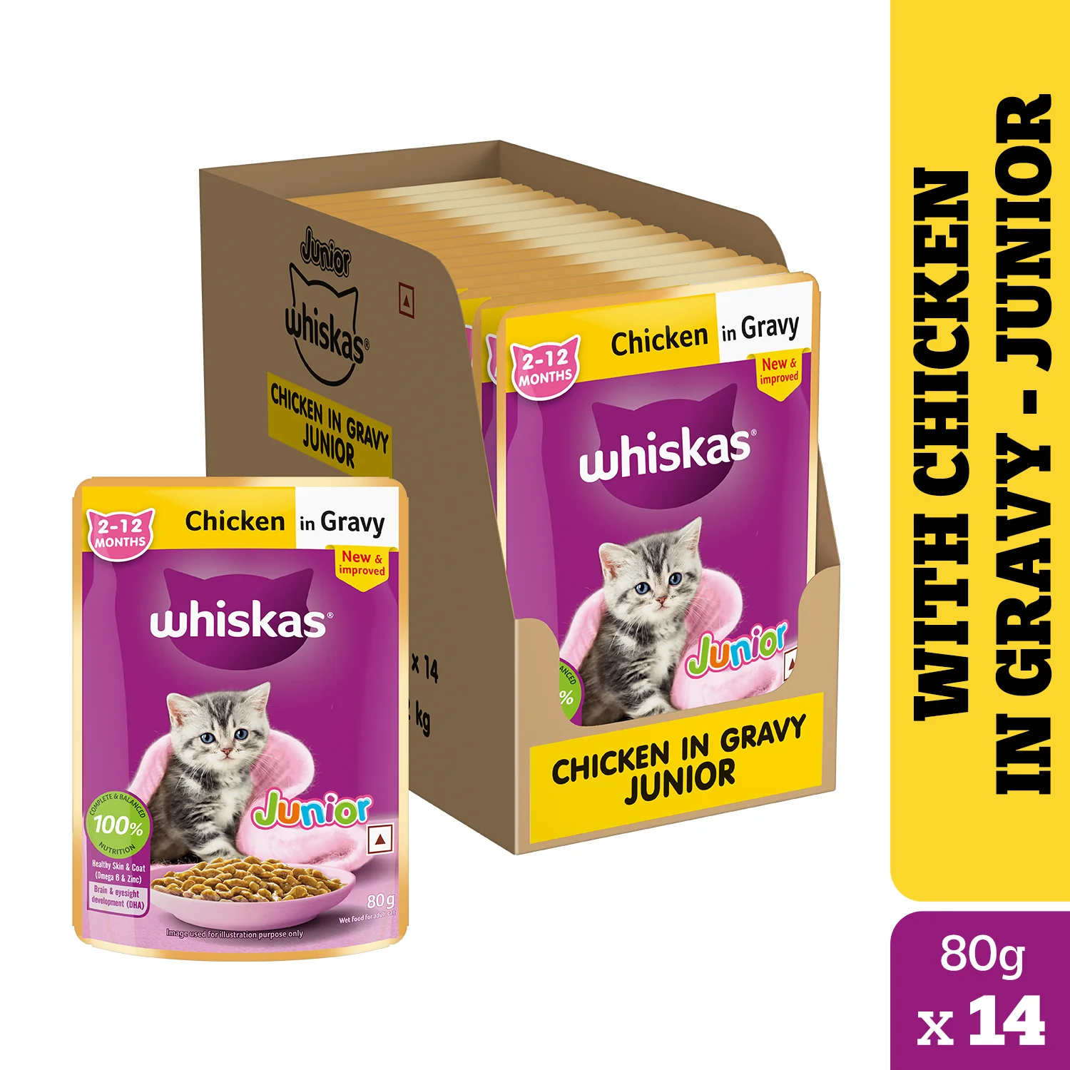 Whiskas Kitten Wet Food Value Combo |Chicken, Tuna & Mackerel - Image 32